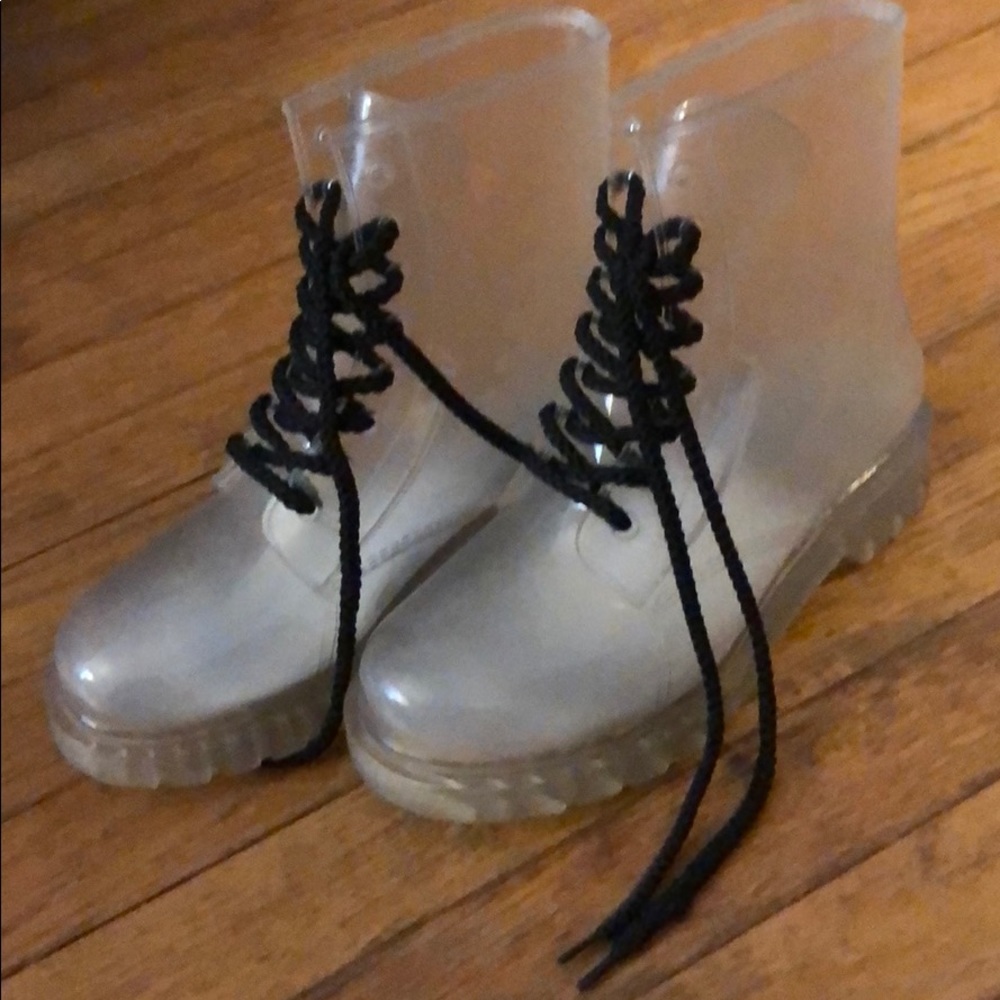 Clear festival rain boots